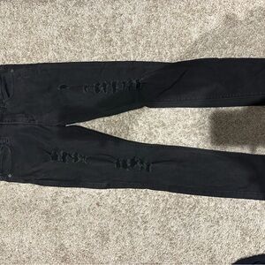 Black Distressed Skinny Jeans